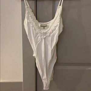 Free people white tank body suit